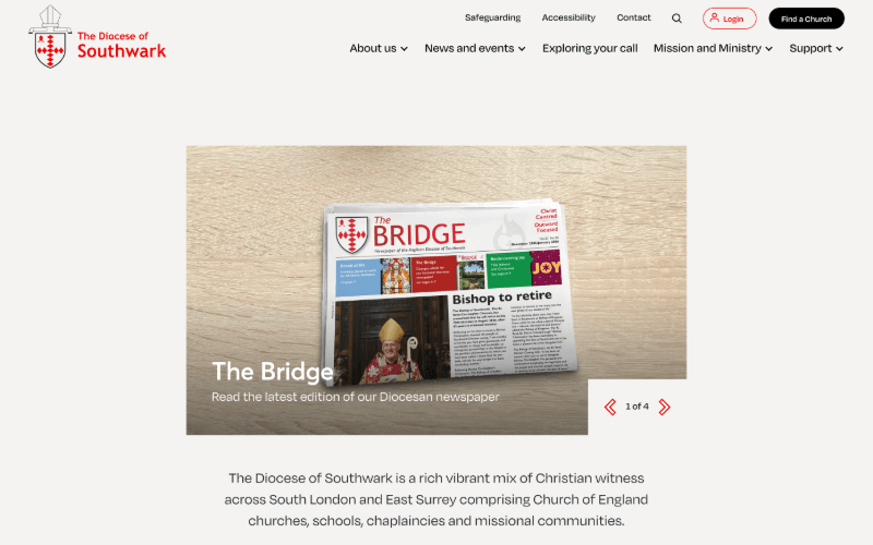 The Diocese of Southwark screenshot